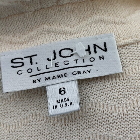 St. John by Marie Gray textured cream blazer, US6 - Picture 7 of 8
